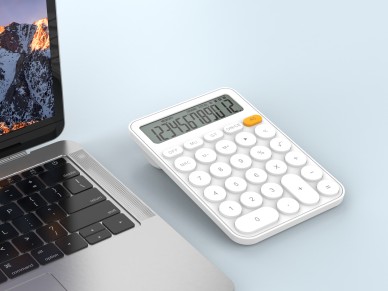 Techancy MK1165 LCD 12-digit desktop calculator with MRC GT MU functions and clear CE key, White