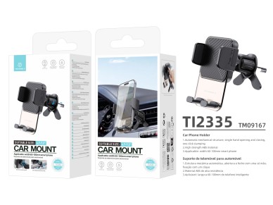 Techancy TI2335 Mobile Phone Holder, One-Hand Operation, High-Strength ABS, for 4.7"-7.2" Smartphone