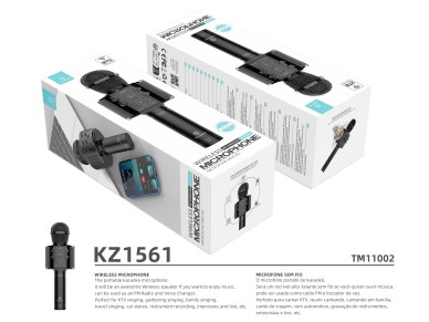 Micrófono inalámbrico Techancy KZ1561, karaoke portátil, altavoz Bluetooth, radio FM 