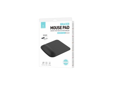 Techancy Black Mouse Pad TW2776, 20mm memory foam, ergonomic wrist support, comfort and fatigue reli