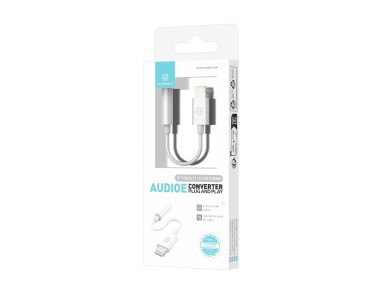 Techancy IP7/8/X/11-14 to 3.5mm Audio Converter TV3759, Supports Music, Games, Compatible with iOS D