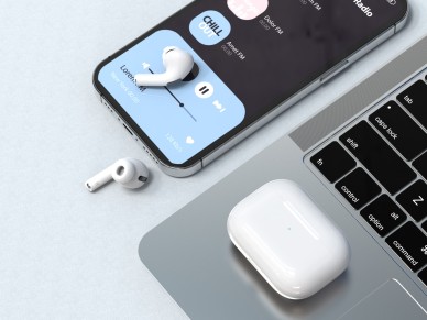 Techancy Tws Wireless Headset Pro White KP2708, Bluetooth 5.3, Auricular Estreo Com Conversao, Re