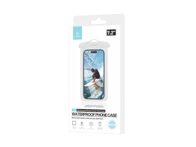 Techancy Cell Phone Case À White Water Proof TU7453. Extra Large 7.2 Inch Capacity, À Ipx8