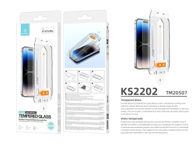 Protector de pantalla de vidrio templado Techancy KS2202, compatible con iPhone 16 Pro Max, incluye 