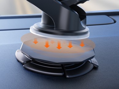 Techancy Ti2332 Black Plastic Cell Phone Holder Pad For Car Dashboard To Increase Grip.