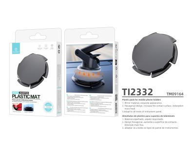 Techancy Ti2332 Black Plastic Cell Phone Holder Pad For Car Dashboard To Increase Grip.
