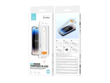 Protector de pantalla de vidrio templado Techancy KS2202, compatible con iPhone 16 Plus, incluye caj