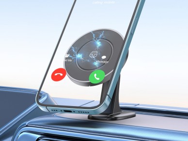 Techancy Magnetic Cell Phone Holder Black Ti2326, Compatible with Magsafe, 360° Rotation, Stron