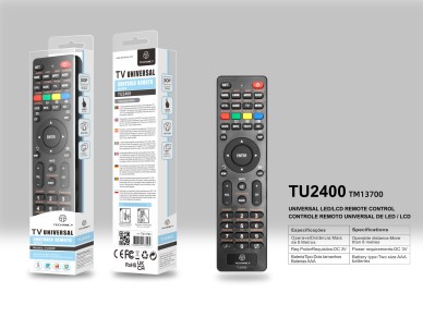Techancy Universal TV Remote Control TU2400, Simple Setup Connection, Compatible with New and Old LE