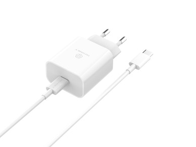 Techancy 33W Charger TA2814 with 1m USB-C to Type-C Cable/60W PD Fast Charging White