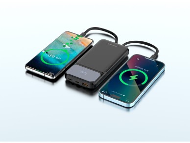 Banco de energía Techancy de 10 000 mAh y 22,5 W TF2782, con cable de carga USB 3 en 1, ti