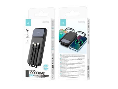 Banco de energía Techancy de 10 000 mAh y 22,5 W TF2782, con cable de carga USB 3 en 1, ti