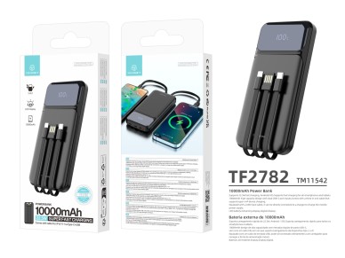 Banco de energía Techancy de 10 000 mAh y 22,5 W TF2782, con cable de carga USB 3 en 1, ti