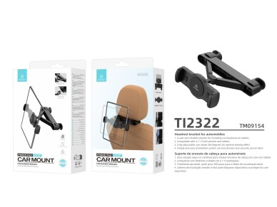 Techancy TI2322 Car Backseat Mount for 4.7-13 Inch Devices 360° Rotation Black