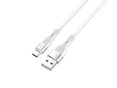 Techancy Cabo De Dados Usb Tipo C Branco TB1779, Carregamento Rpido De 3,1 A, Suporte Para Transfer
