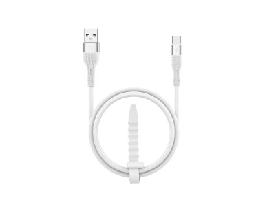 Techancy Cabo De Dados Usb Tipo C Branco TB1779, Carregamento Rpido De 3,1 A, Suporte Para Transfer