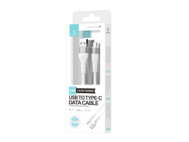 Techancy Cabo De Dados Usb Tipo C Branco TB1779, Carregamento Rpido De 3,1 A, Suporte Para Transfer