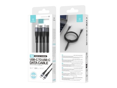 Cable de carga rápida Techancy PD USB C a USB C, negro TB1779, 60 W, 1 m de longitud