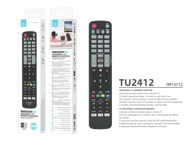 Techancy Controlo Remoto De Tv TU2412, Compatvel Com Televisores Da Marca Lg, Emparelhamento Autom
