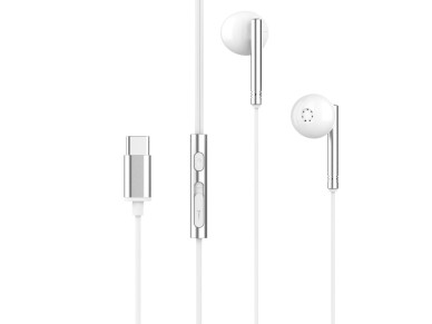 Auriculares estéreo Techancy TD8090 de metal blanco, puerto DSP/tipo C, compatibles con Samsung