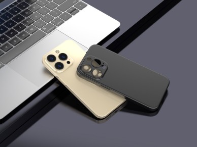 Funda ultradelgada para teléfono móvil Techancy KX5604, color negro, compatible con iPhone