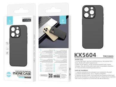 Funda ultradelgada para teléfono móvil Techancy KX5604, color negro, compatible con iPhone