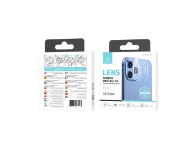Protector de lente Techancy para iPhone 13Mini/13 TO6604, 9H antiarañazos, antihuellas, ultrafi