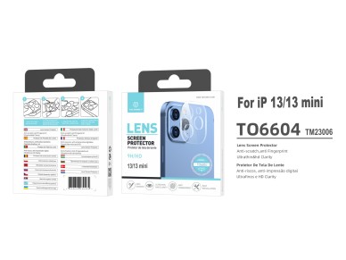 Protector de lente Techancy para iPhone 13Mini/13 TO6604, 9H antiarañazos, antihuellas, ultrafi