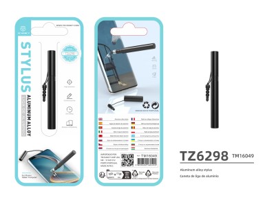 Techancy Mini Stylus Black TZ6297, Precise Sensitivity for Cell Phones and Tablets, with Headphone J