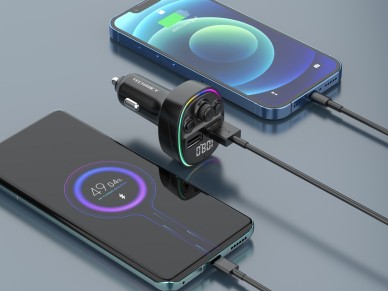 Techancy TE0870 Car FM Transmitter, 30W PD Fast Charging, MP3 Music Playback, 12-24V Input Techancy TE0870 Car FM Transmitter, 30W PD Fast Charging, MP3 Music Playback, 12-24V Input