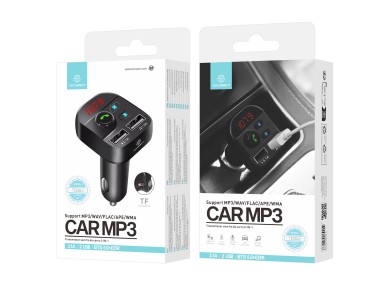 Reproductor MP3 Techancy TE0863 para coche, color negro, carga rápida de 3,1 A, conexión F