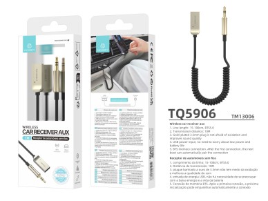 Receptor inalámbrico para coche Techancy TQ5906, enlace de memoria Bluetooth 5.0, receptor de a
