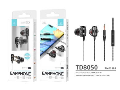 Techancy TD8050 Dual Speaker Stereo Wired Headset Black, 3.5mm Audio Jack, Features 4 Speakers. Techancy TD8050 Dual Speaker Stereo Wired Headset Black, 3.5mm Audio Jack, Features 4 Speakers.