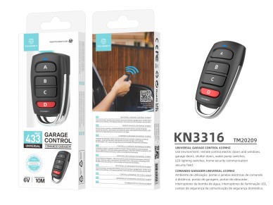 Techancy Universal Remote Control KN3316, 433mhz, For Windows, Doors, Garage Doors, Etc., Easy To Us Techancy Universal Remote Control KN3316, 433mhz, For Windows, Doors, Garage Doors, Etc., Easy To Us