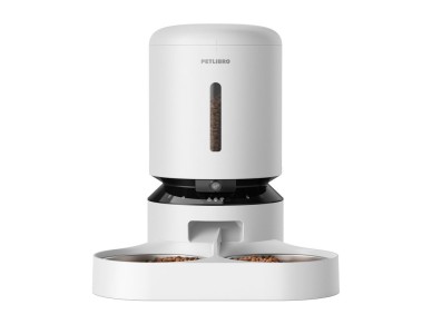 Petlibro Granary camera feed dispenser with double bowl, 5L (white)