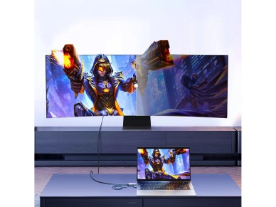 Ugreen HD169 HDMI to DisplayPort Directional Cable, 4K@60Hz, 2m - Gray