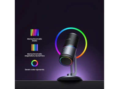 Ugreen CM769 Desktop Microphone with USB-A, RGB LED - Silver