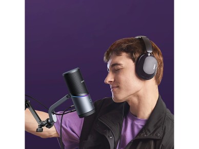 Ugreen CM769 Desktop Microphone with USB-A, RGB LED - Silver