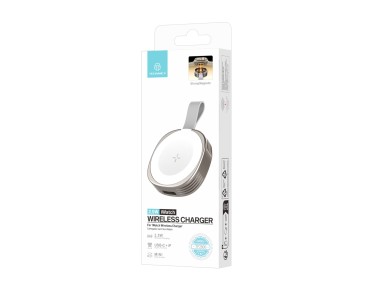 Techancy iWatch TF2800 2.5W Wireless Charger, strong magnet, USB-C/Lightning, compact, compatible wi