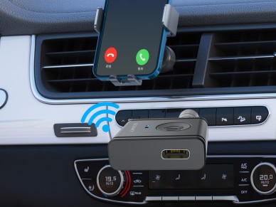 Techancy TQ5908 Wireless AUX Receiver Bluetooth 5.3, Car Audio, Home Sound, Headphones, Compact and 