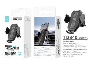 Soporte para teléfono de coche Techancy TI2340, compatible con una sola mano, compatible con mo