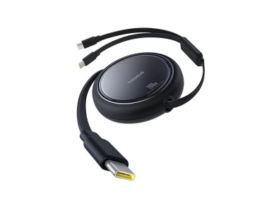 Baseus Bright Mirror Series USB-C Retractable Cable - 2 x USB-C 100W 1m - Black