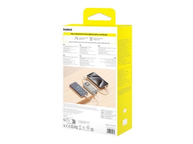 Baseus Free2Pull 10000mAh 30W powerbank with USB-C port and retractable USB-C cable - gray