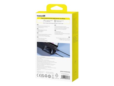 Cable USB-C 3.2 Baseus Tungsten Gold de 100 W, 4K, 60 Hz, 1,5 m, color negro