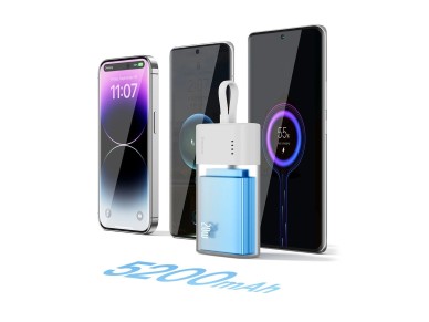 Baseus Popsicle 5200mAh 20W Powerbank with Built-in Lightning Cable (+ White Baseus Simple USB-C - U