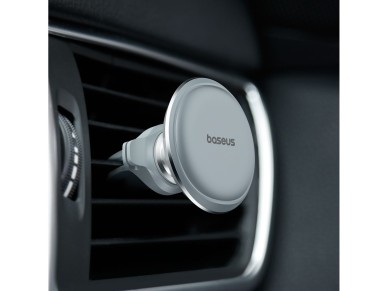 Baseus car holder magnetic with cable clip silver new2 air vent