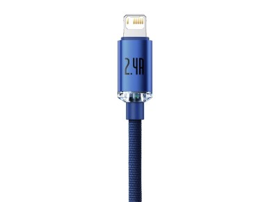 Baseus cable Crystal Shine USB - Lightning 1,2 m 2,4A blue