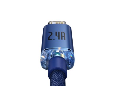 Cable Baseus Crystal Shine USB-Lightning 2,0 m 2,4 A azul