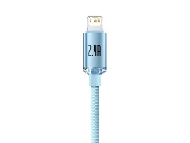 Baseus cable Crystal Shine USB - Lightning 1,2 m 2,4A sky blue