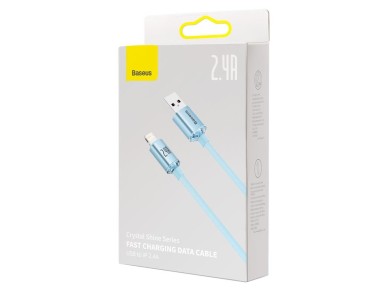 Baseus cable Crystal Shine USB - Lightning 1,2 m 2,4A sky blue